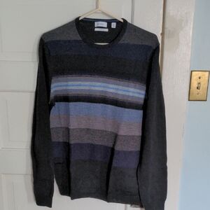 Calvin Klein Men's Multicolor Striped Crewneck Sweater